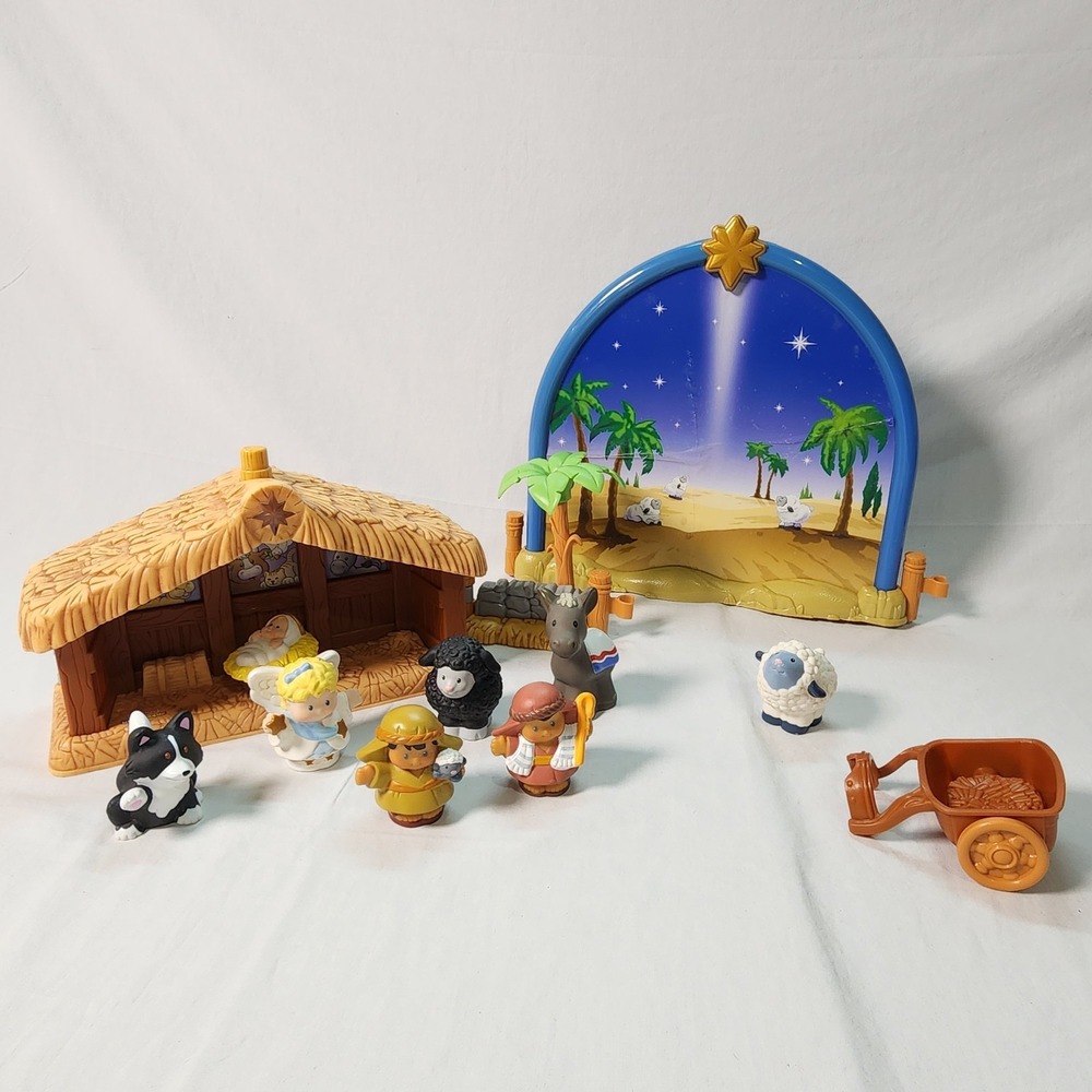Fisher Price Little People Bethlehem Christmas Nativity Set 2008 Light & Sound